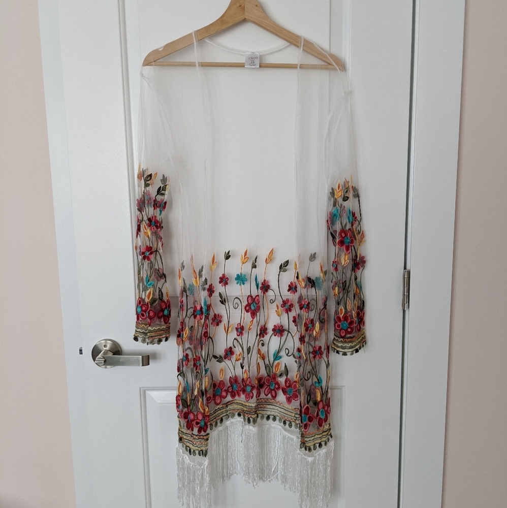 🌷Floral Embroidered Kimono